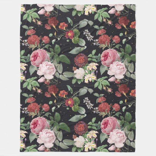 Blumenvliesdecke Fleecedecke (Vorderseite)
