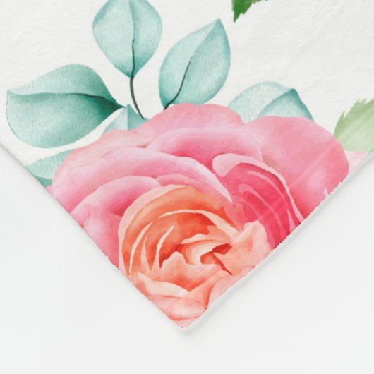 Blumenvliesdecke Fleecedecke (Ecke)