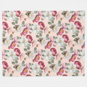 Blumenvliesdecke Fleecedecke (Vorderseite (Horizontal))