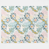 Blumenvliesdecke Fleecedecke (Vorderseite (Horizontal))