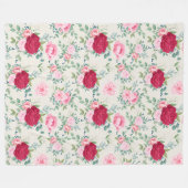 Blumenvliesdecke Fleecedecke (Vorderseite (Horizontal))