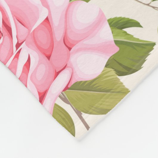 Blumenvliesdecke Fleecedecke (Ecke)