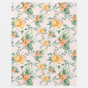 Blumenvliesdecke Fleecedecke