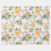 Blumenvliesdecke Fleecedecke (Vorderseite (Horizontal))