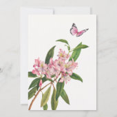 Blumenvogel Art Babydusche Einladung (Rückseite)