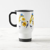Blumenvogel Art, Blauer Tit Sonnenblumen Reisebecher (Links)