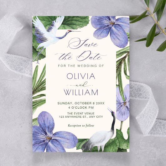 Blumenvogel Dekoration Save The Date