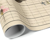 Blumenvögel Ephemere Dekoupage Tissue Paper Geschenkpapier (Rolleneckpunkt)