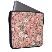 Blumenvögel Handgezogene Vintag Laptopschutzhülle (Vorne Rechts)