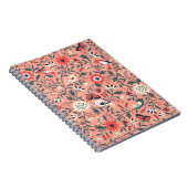 Blumenvögel Handgezogene Vintag Notizblock (Rechte Seite)