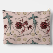 Blumenvogel Inspirationsmuster Zubehörtasche (Rückseite)