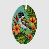 Blumenvogel Ornament (Vorderseite)