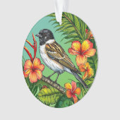 Blumenvogel Ornament (Vorderseite)