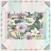 Blumenvögel Personalisiert Gästebuch