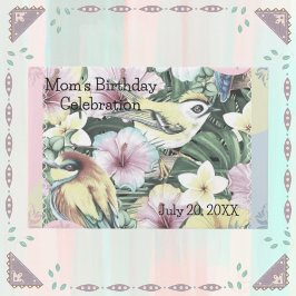 Blumenvögel Personalisiert Gästebuch