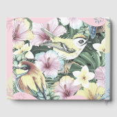 Blumenvögel Personalisiert Gästebuch (Rückseite)