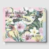 Blumenvögel Personalisiert Gästebuch (Vorderseite)