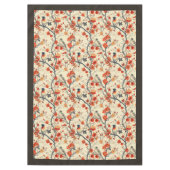 Blumenvögel Tablecloth Cosy Fall Dining Akzent Tischdecke (Vorderseite)