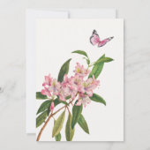 Blumenvogelkunst-Brautparty Einladung (Rückseite)