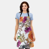 Blumenvorhänge Schürze (Getragen)