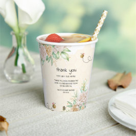 Blumenwabenkuppel Bee Baby Duschpapierkästen Pappbecher