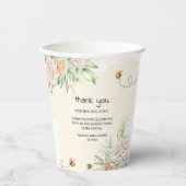 Blumenwabenkuppel Bee Baby Duschpapierkästen Pappbecher (Vorderseite)