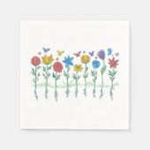 Blumenwachsendes Design Serviette (Vorderseite)