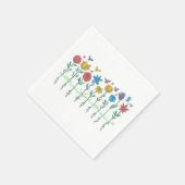 Blumenwachsendes Design Serviette (Ecke)