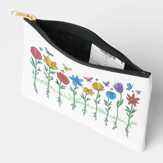 Blumenwachsendes Design Zubehörtasche (Offen)