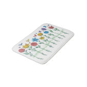 Blumenwachstumsdesign Badematte (Schrägansicht)