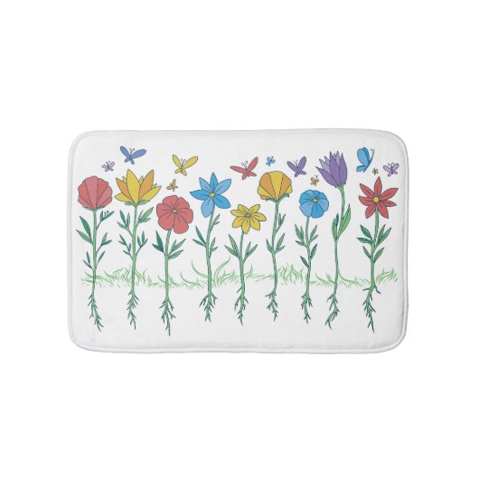 Blumenwachstumsdesign Badematte (Vorderseite)