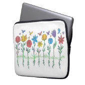 Blumenwachstumsdesign Laptopschutzhülle (Vorderseite Links)
