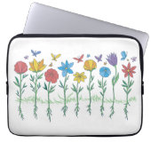 Blumenwachstumsdesign Laptopschutzhülle (Vorderseite)