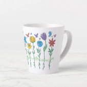 Blumenwachstumsdesign Milchtasse (Rechte Ecke)