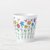 Blumenwachstumsdesign Milchtasse (Vorderseite)