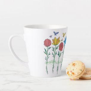 Blumenwachstumsdesign Milchtasse