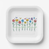 Blumenwachstumsdesign Pappteller (Vorderseite)