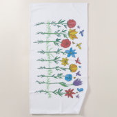 Blumenwachstumsdesign Strandtuch (Vorderseite)