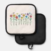 Blumenwachstumsdesign Topflappen (Vorderseite/Rückseite)