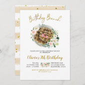 BlumenWaffel Geburtstagsfeier Einladung (Vorne/Hinten)