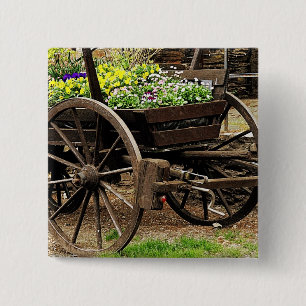 Blumenwagen Button