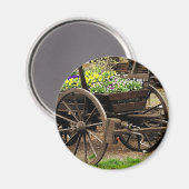 Blumenwagen Magnet (Vorderseite/Rückseite)