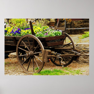 Blumenwagenplakat Poster