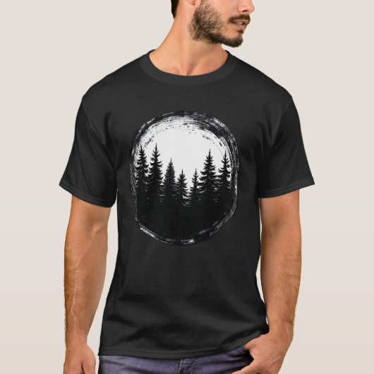 Blumenwald Circle Tree Loving Forest Tree T-Shi T-Shirt (Vorderseite)