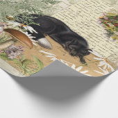 Blumenwald Fox Pilze Ephemere Decoupage Geschenkpapier (Ecke)