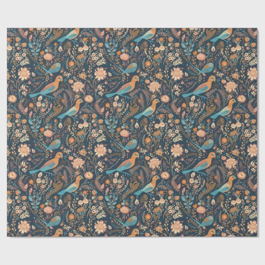 Blumenwald Geschenkpapier (Flach)