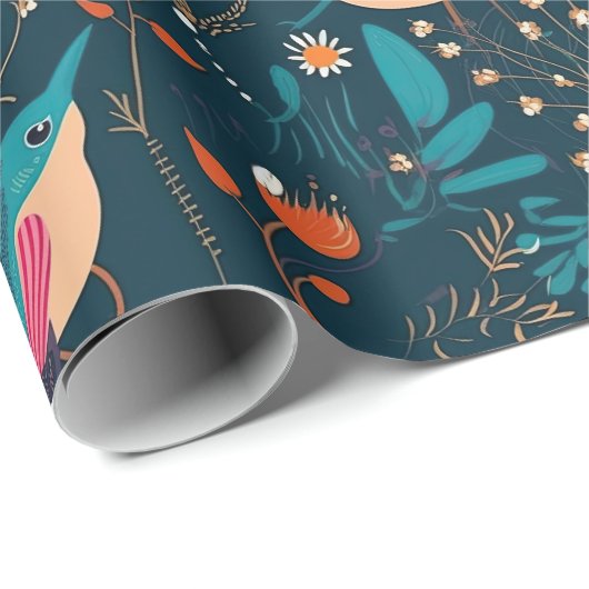 Blumenwald Geschenkpapier (Rolleneckpunkt)