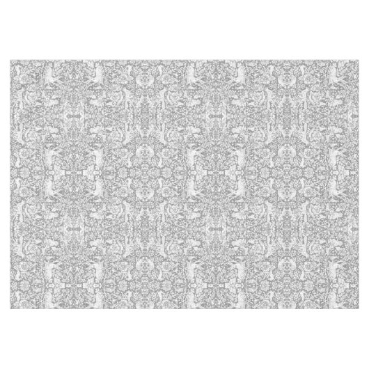 Blumenwald Grauer Weißwald Tiermuster Tischdecke (Vorderseite (Horizontal))