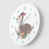 Blumenwald Große Wanduhr (Winkel)