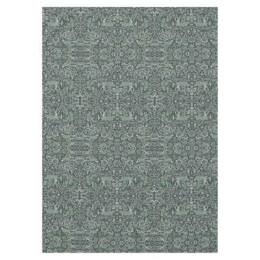 Blumenwald Grünwald Tiermuster Tischdecke (Vorderseite)